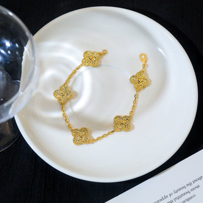 [Royal Jewellery]CLOVER 5 MOTIFS BRONZING BRACELET