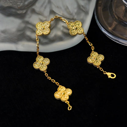 [Royal Jewellery]CLOVER 5 MOTIFS BRONZING BRACELET