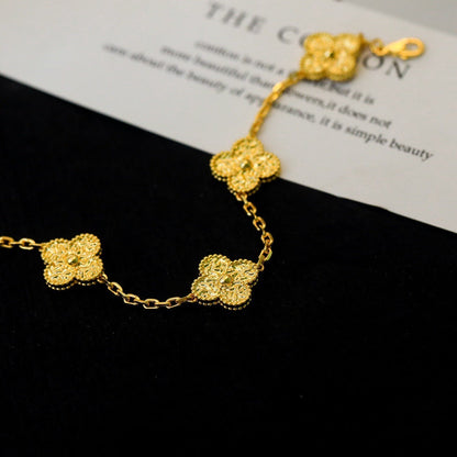 [Royal Jewellery]CLOVER 5 MOTIFS BRONZING BRACELET