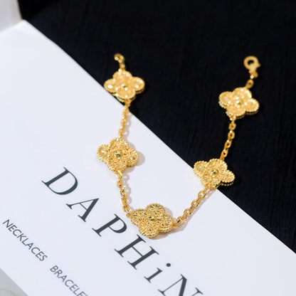 [Royal Jewellery]CLOVER 5 MOTIFS BRONZING BRACELET