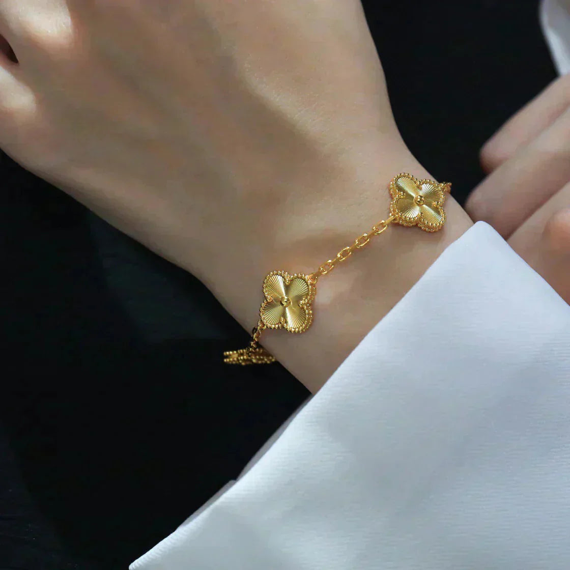 [Royal Jewellery]CLOVER 5 FLOWERS LASER BRACELET