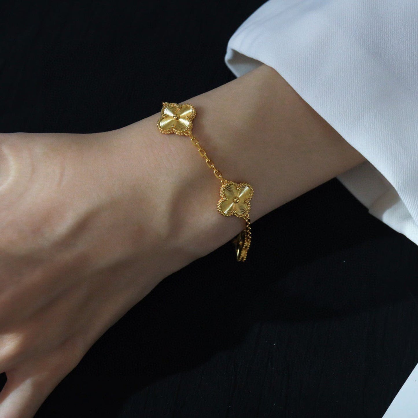 [Royal Jewellery]CLOVER 5 FLOWERS LASER BRACELET