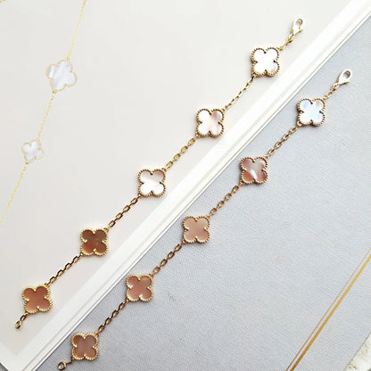[Royal Jewellery]CLOVER 5 PINK MOP BRACELET