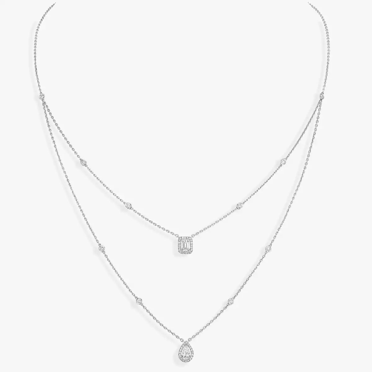 [Royal Jewellery]Diamond Necklace My Twin 2 Rows