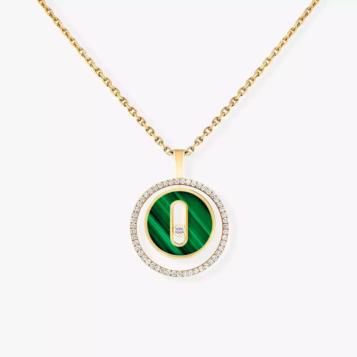 [Royal Jewellery]Lucky Move Diamond Necklace in Rose Gold and White Mother-of-Pearl