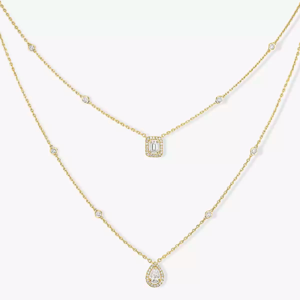 [Royal Jewellery]Diamond Necklace My Twin 2 Rows