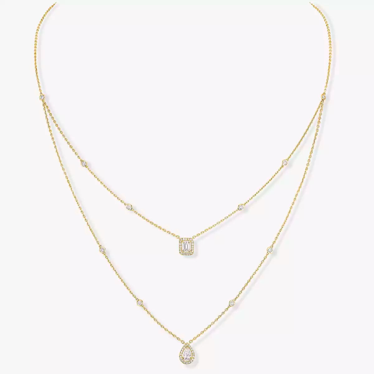 [Royal Jewellery]Diamond Necklace My Twin 2 Rows