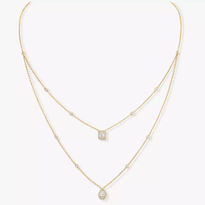 [Royal Jewellery]Diamond Necklace My Twin 2 Rows