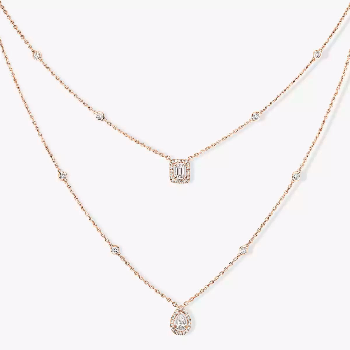 [Royal Jewellery]Diamond Necklace My Twin 2 Rows