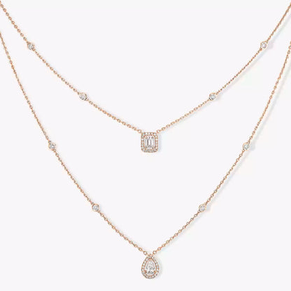 [Royal Jewellery]Diamond Necklace My Twin 2 Rows