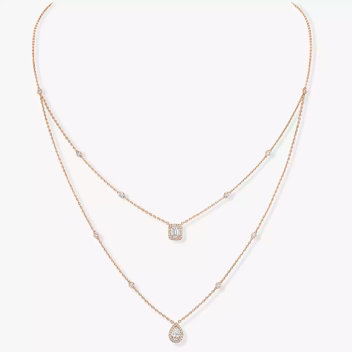 [Royal Jewellery]Diamond Necklace My Twin 2 Rows