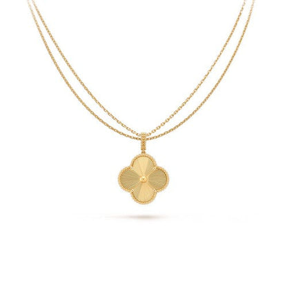 [Royal Jewellery]CLOVER 25MM PEDANT NECKLACE GOLD