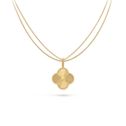 [Royal Jewellery]CLOVER 25MM PEDANT NECKLACE GOLD