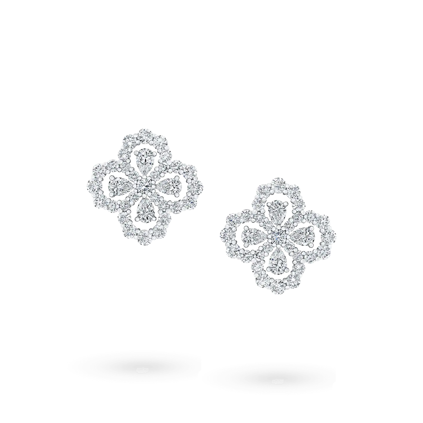 [Royal Jewellery]LOOP EARRINGS FULL MOTIF DIAMOND 16MM