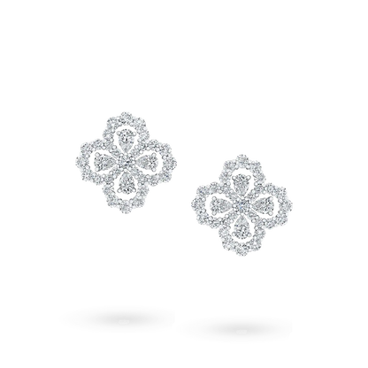 [Royal Jewellery]LOOP EARRINGS FULL MOTIF DIAMOND 16MM