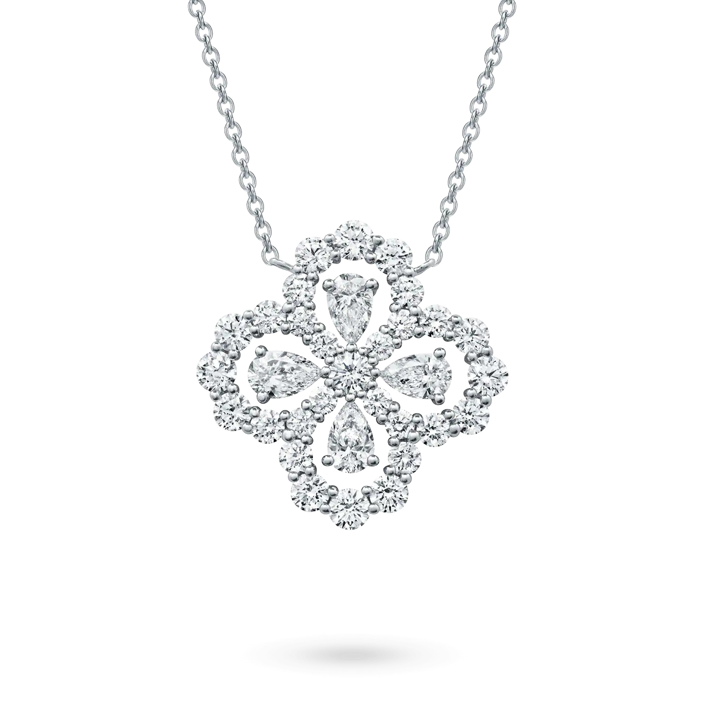 [Royal Jewellery]LOOP NECKLACE FULL MOTIF DIAMOND 16MM MULTIPLE COLORS