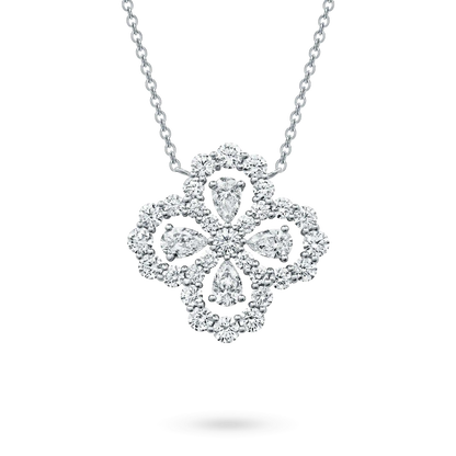 [Royal Jewellery]LOOP NECKLACE FULL MOTIF DIAMOND 16MM MULTIPLE COLORS