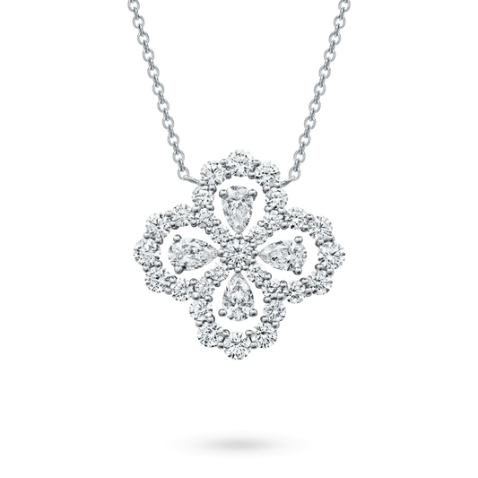 [Royal Jewellery]LOOP NECKLACE FULL MOTIF DIAMOND 16MM MULTIPLE COLORS