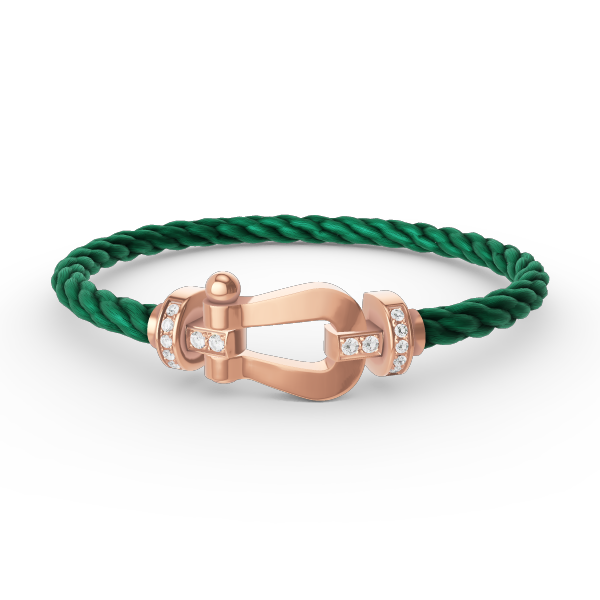 [ROYAL]FORCE LARGE HORSESHOE HALF DIAMOND BRACELET ROSE GOLD