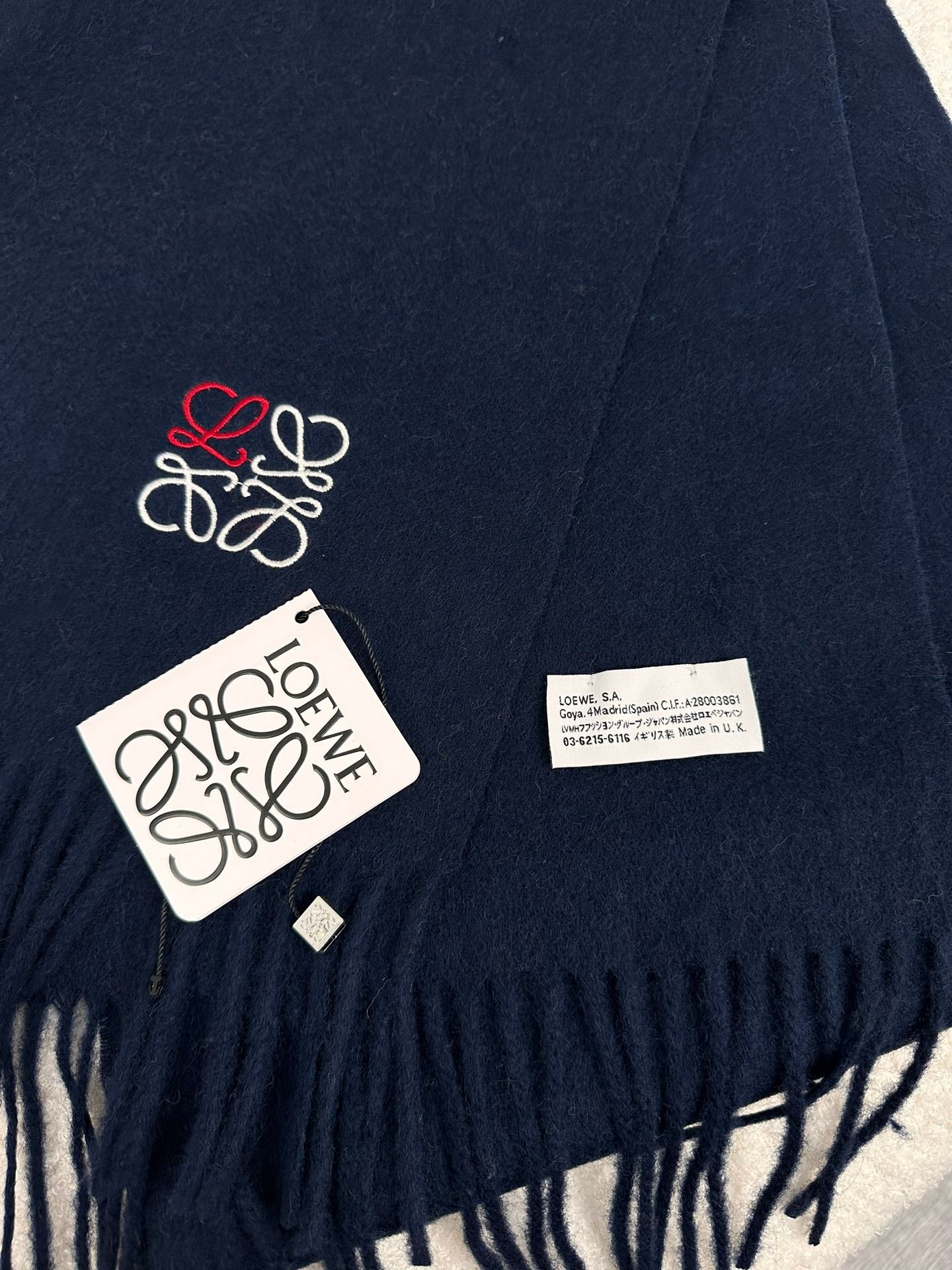 SCARF 180 CM IN NAVY BLUE CASHMERE 353155