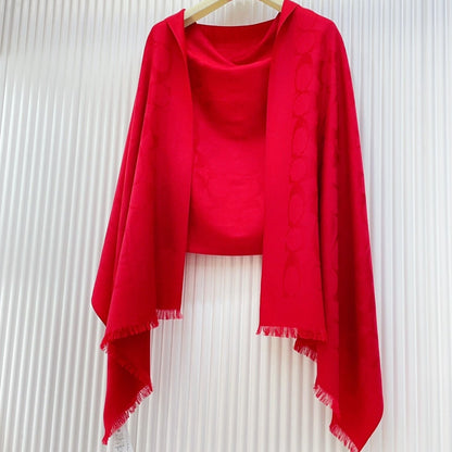 SCARF 180 CM IN CHERRY RED CASHMERE 332875