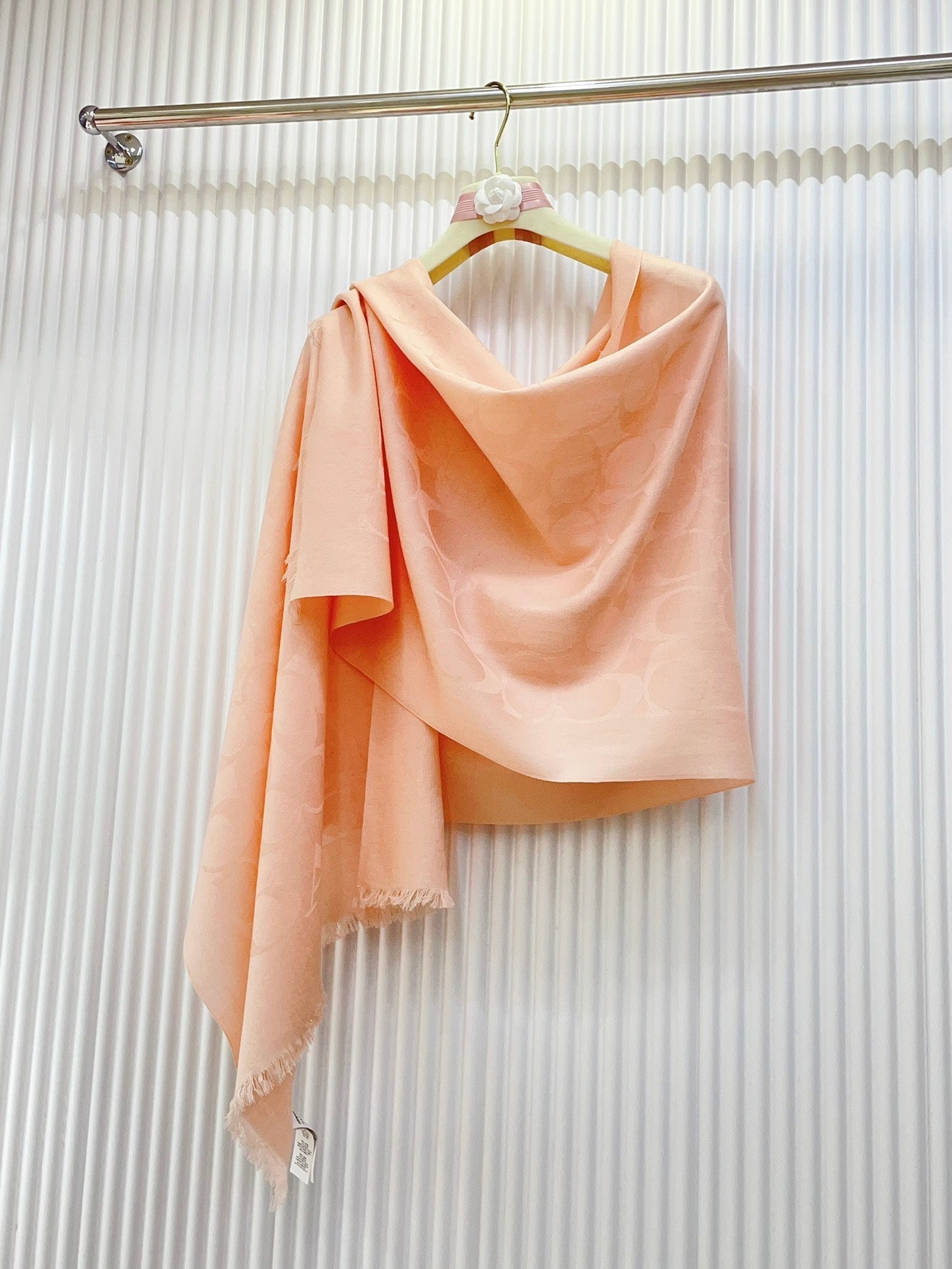 SCARF 180 CM IN PECHY PINK CASHMERE 332876