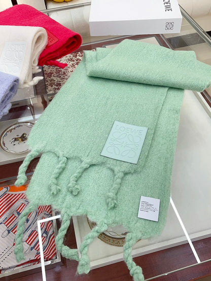 SCARF 200 CM IN MINT GREEN MOHAIR 379798