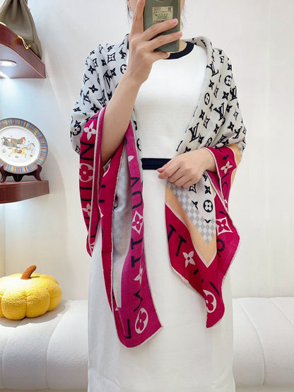 MONOGRAM INFINITY 135 CM SQUARE SILK SCARF COLORFUL 398265