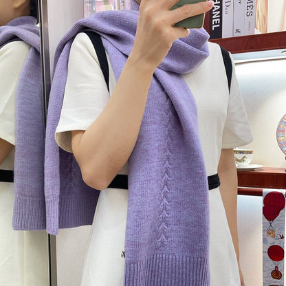 SCARF 180 CM IN HEATHER PURPLE CASHMERE 398267