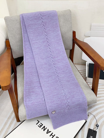 SCARF 180 CM IN HEATHER PURPLE CASHMERE 398267