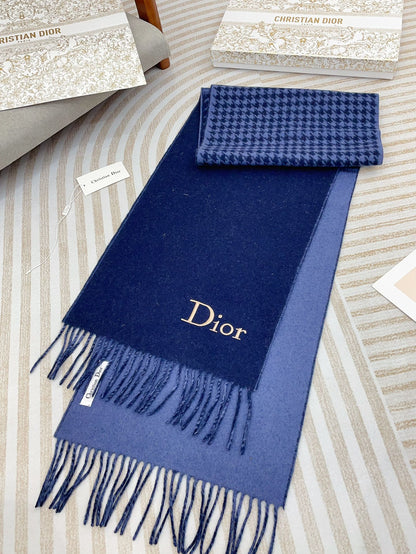 SCARF 180 CM IN NAVY BLUE CASHMERE 419819