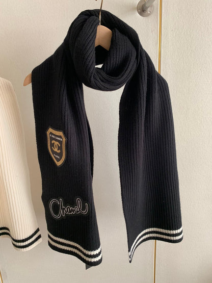 SCARF 200 CM IN BLACK PURE CASHMERE WITH STICKER 392881