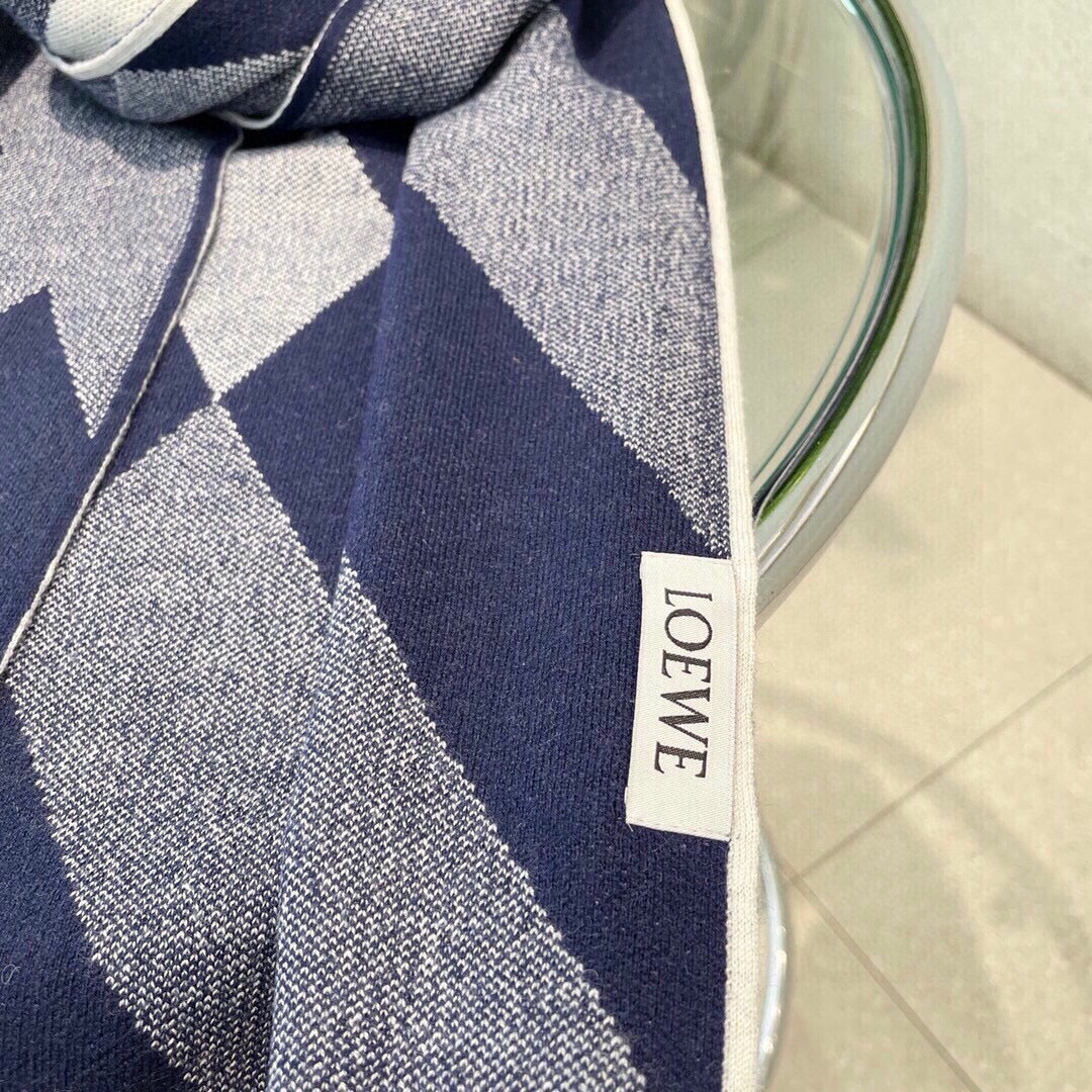 SCARF 180 CM IN INDIGO BLUE CASHMERE 386731