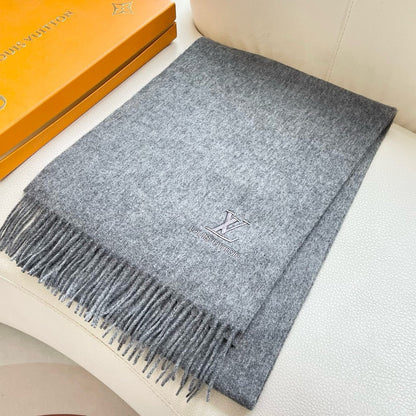 SCARF 180 CM IN SHADOW GRAY CASHMERE 396552