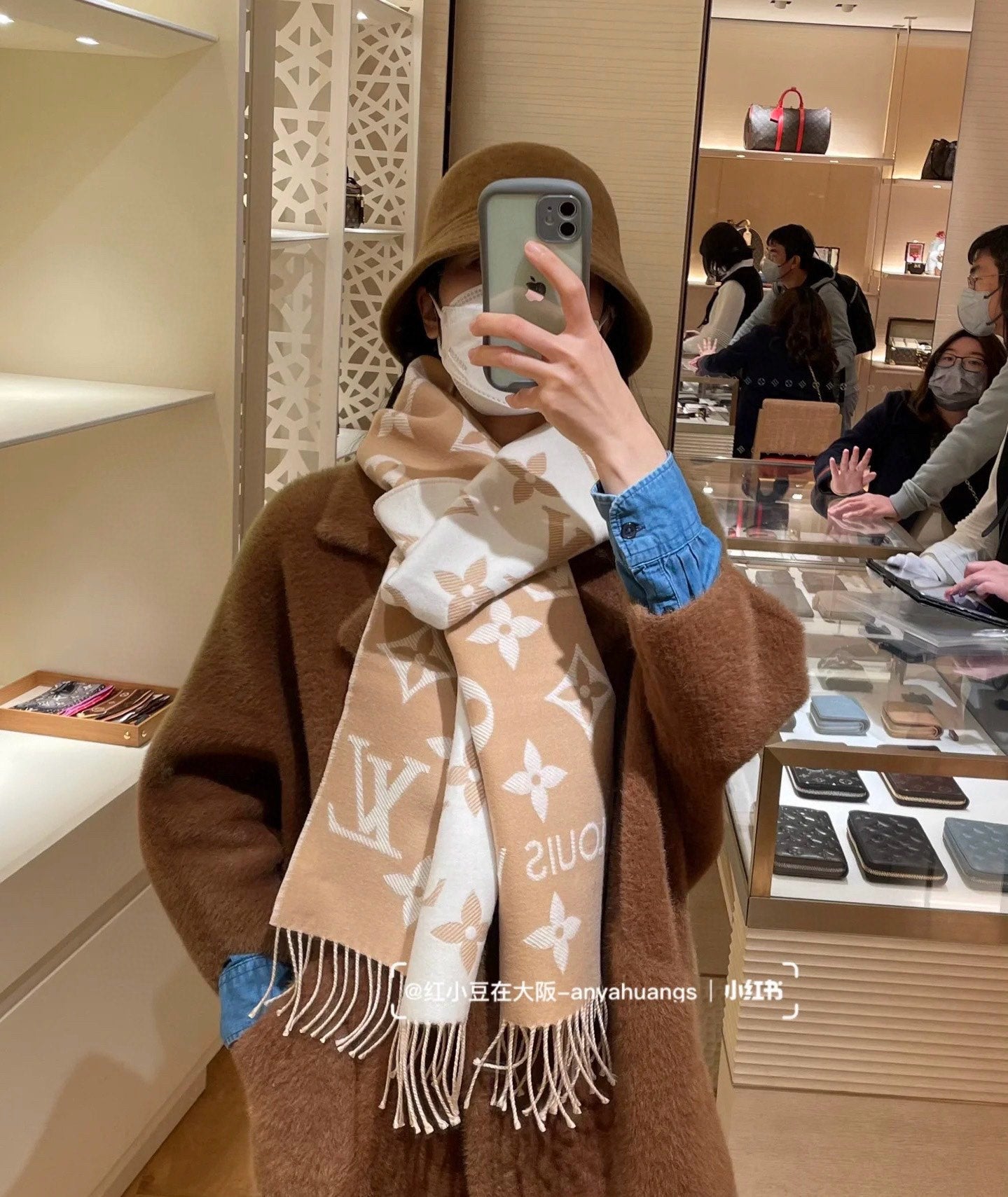 ESSENTIAL SCARF 186 CM IN CAMEL BEIGE WOOL 399775