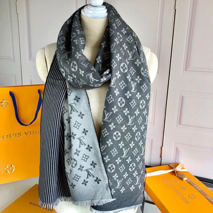 SCARF 200 CM IN BLACK CASHMERE 393009