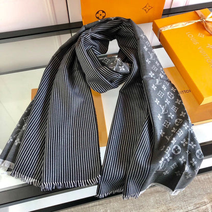 SCARF 200 CM IN BLACK CASHMERE 393009