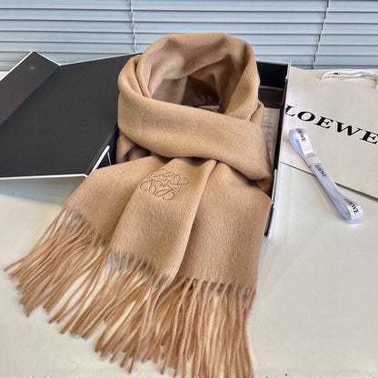 SCARF 190 CM IN CAMEL BEIGE LAMBSWOOL 413839