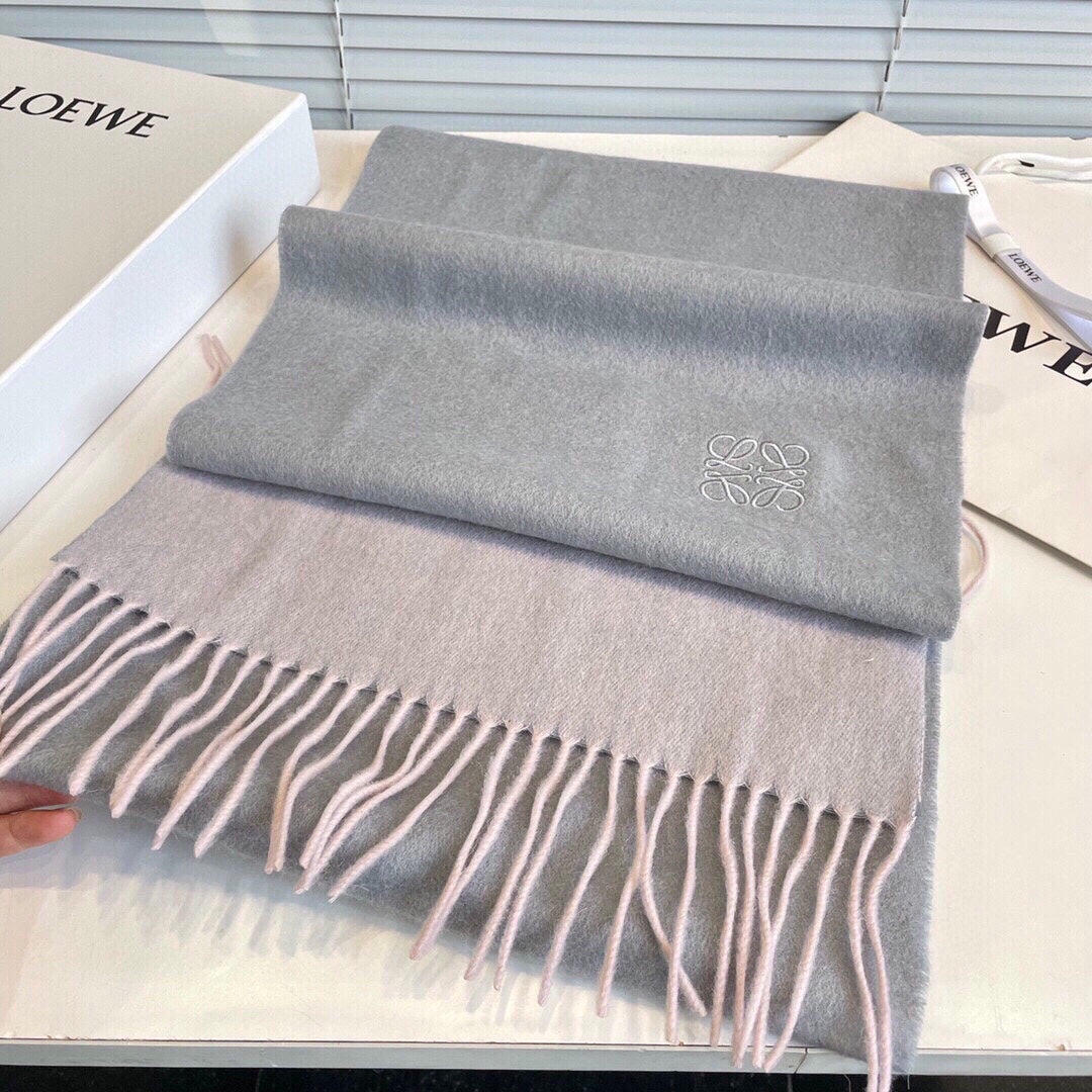 SCARF 190 CM IN PALE GRAY LAMBSWOOL 413840