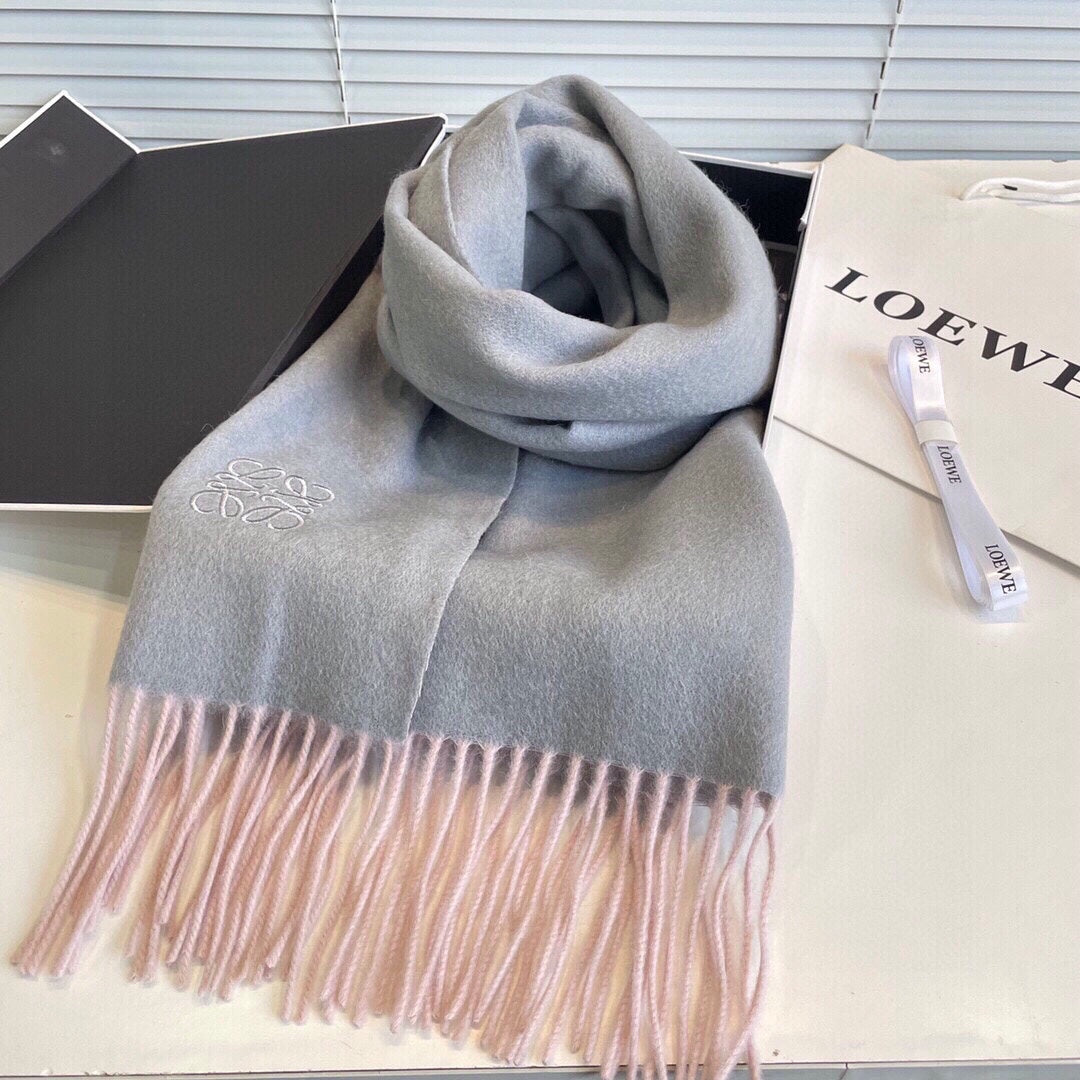 SCARF 190 CM IN PALE GRAY LAMBSWOOL 413840