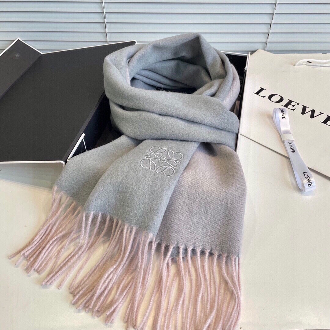 SCARF 190 CM IN PALE GRAY LAMBSWOOL 413840