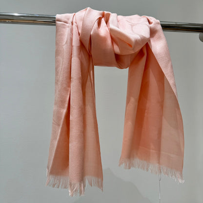 LONG SCARF 195 CM IN LIGHT PINK CASHMERE 332743