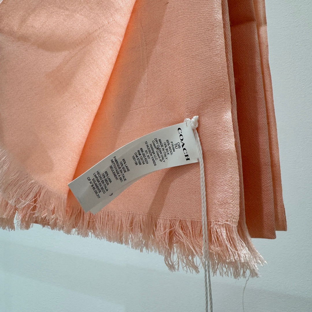 LONG SCARF 195 CM IN LIGHT PINK CASHMERE 332743