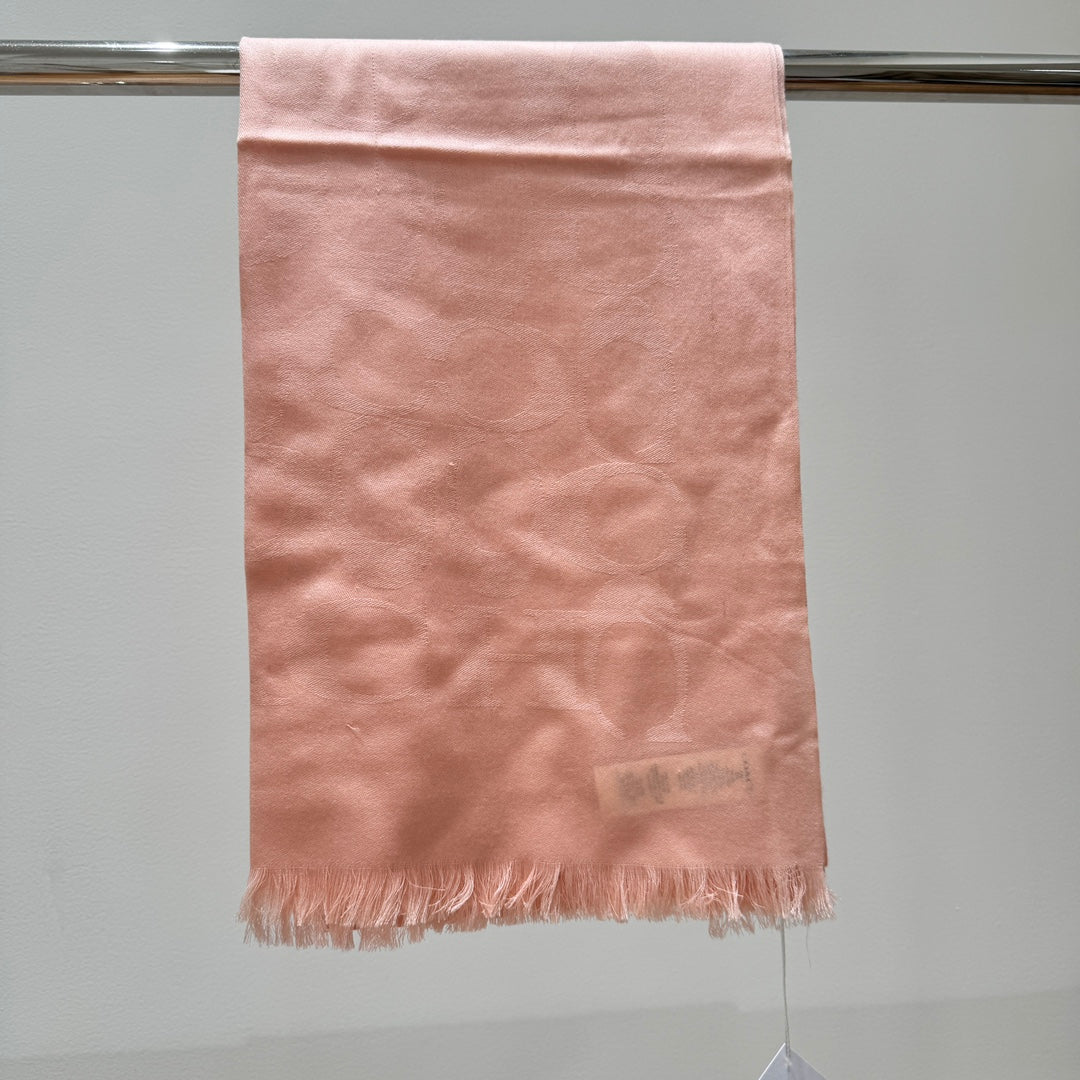 LONG SCARF 195 CM IN LIGHT PINK CASHMERE 332743