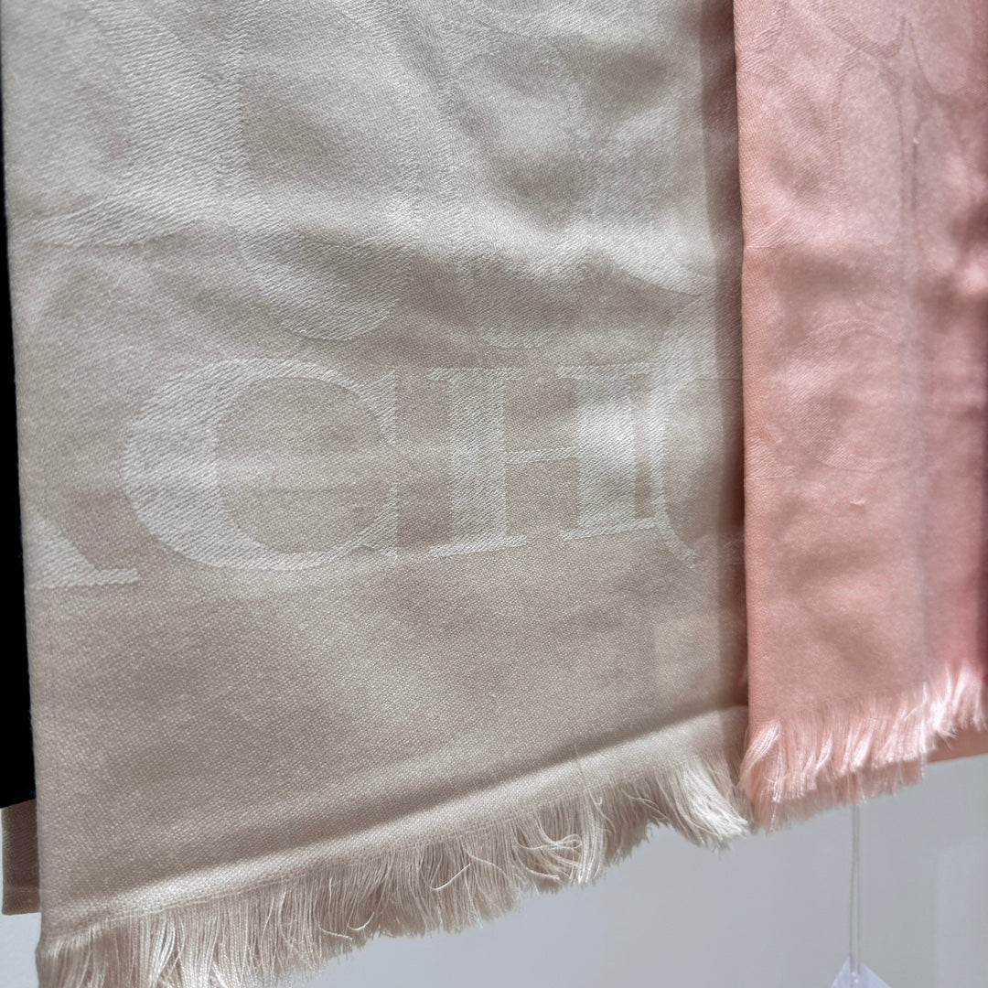 LONG SCARF 195 CM IN BEIGE CASHMERE 332744