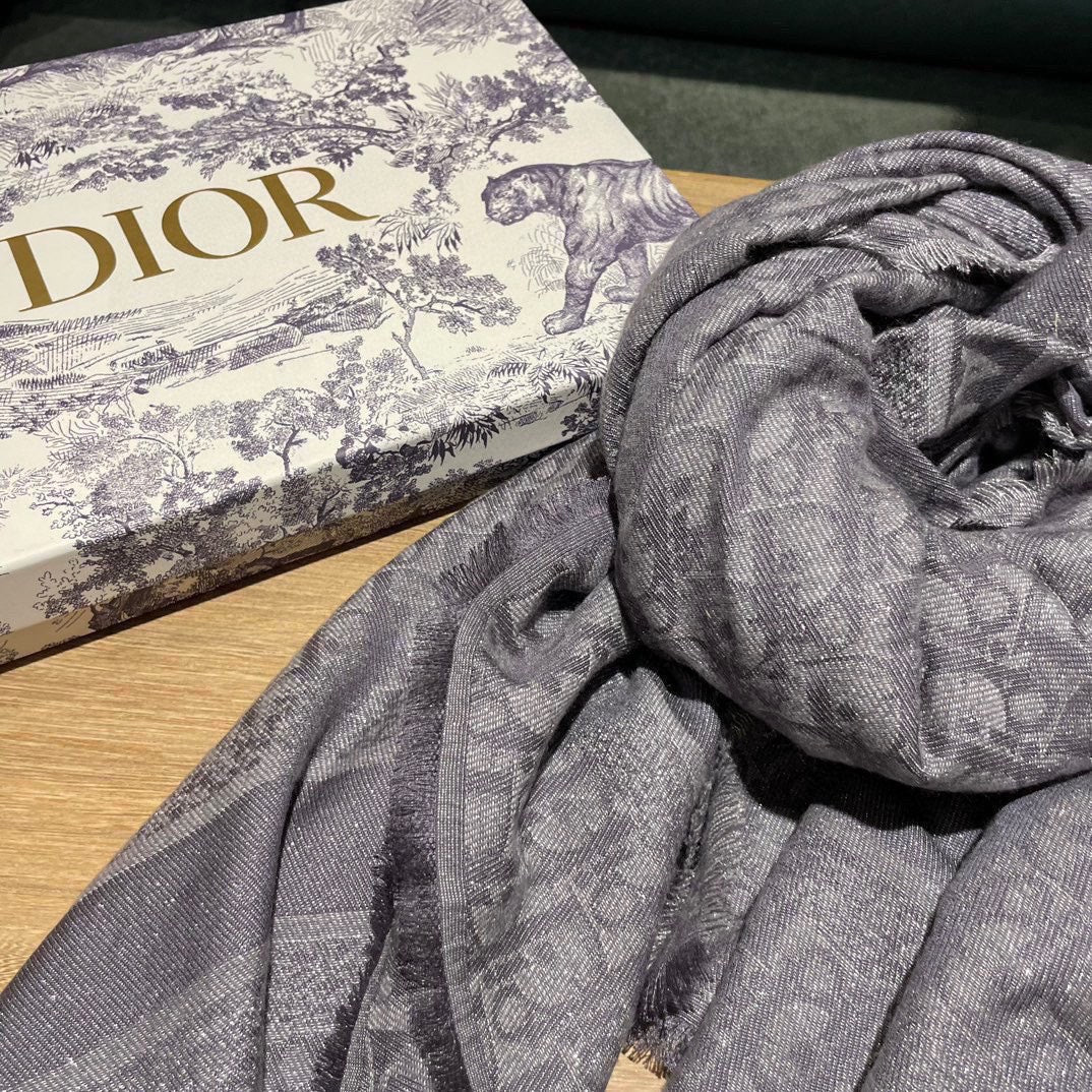 SQUARE SCARF 140 CM IN MOUSE GRAY WOOL AND SILK 415442