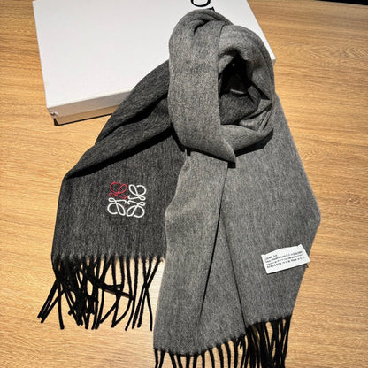 SCARF 180 CM IN DARK GRAY CASHMERE 407384