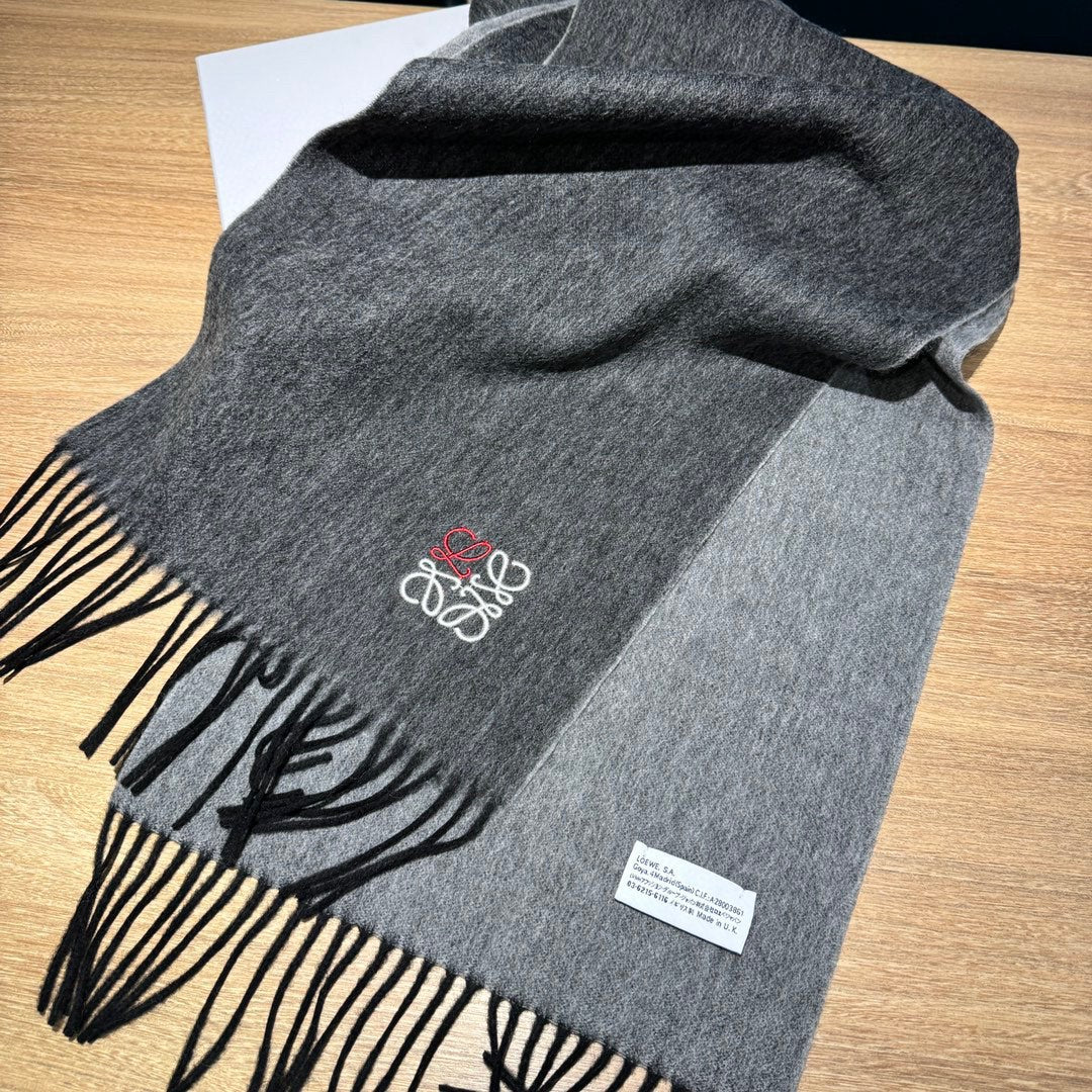 SCARF 180 CM IN DARK GRAY CASHMERE 407384