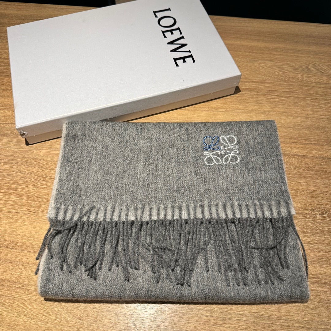 SCARF 180 CM IN STEEL GRAY CASHMERE 407387