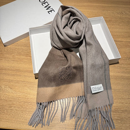 SCARF 180 CM IN MEDIUM BROWN CASHMERE 407396